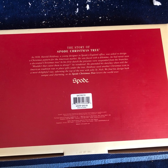 SPODE Christmas Tree “Bless This Home” Tray NIB Oval Serving Plate 11" x 7" - Picture 6 of 8